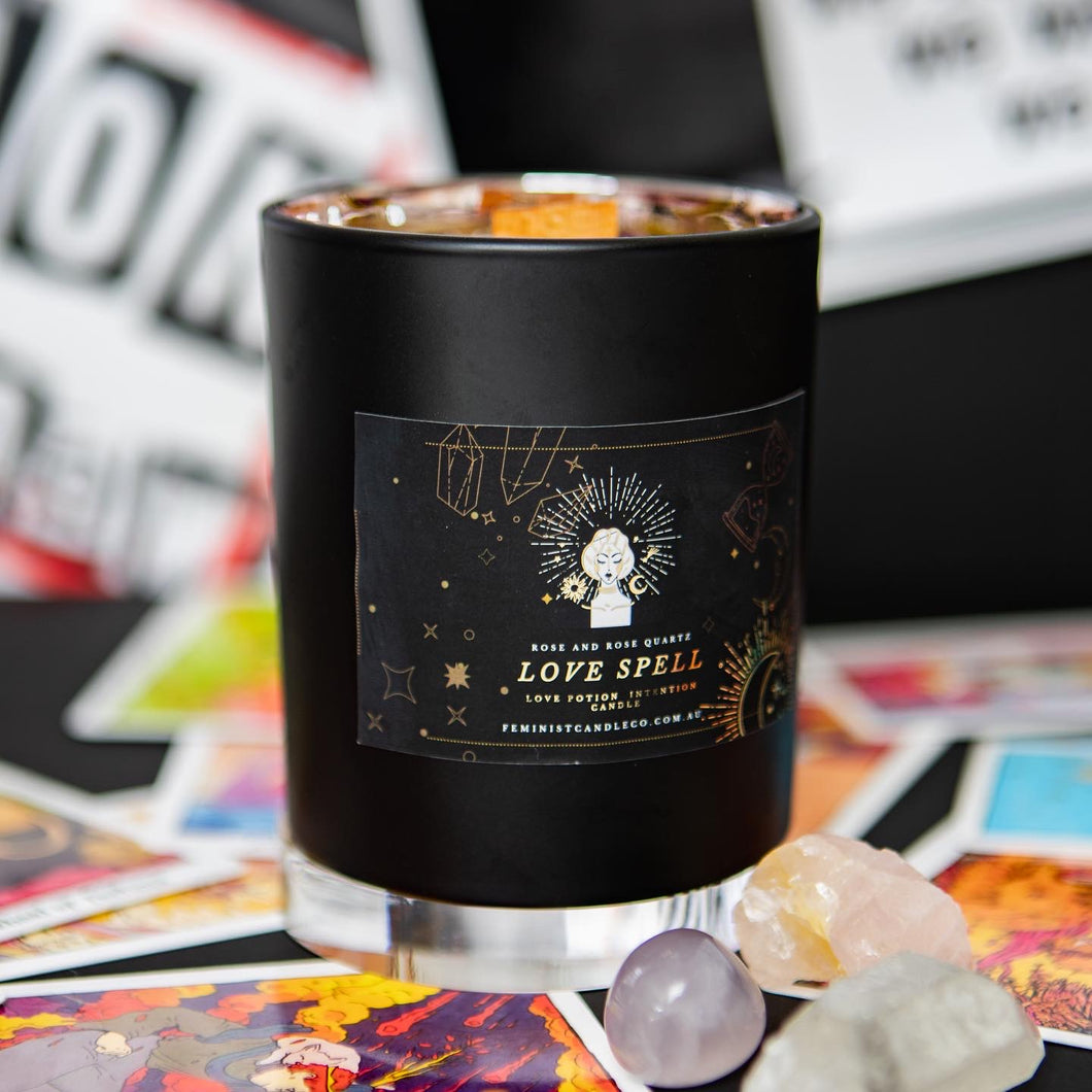 'LOVE SPELL' Self Love and Affirmation Intention Candle