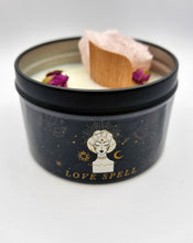 Load image into Gallery viewer, &#39;LOVE SPELL&#39; Self Love and Affirmation Intention Candle (TRAVEL CANDLE)
